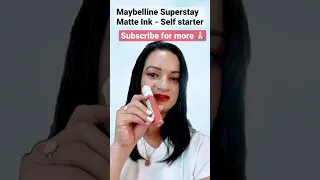 Maybelline Superstay Matte Ink - Self starter | Indian skin | Lip swatch #shorts #ytshorts #beauty