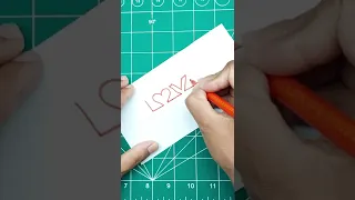 Easy "LOVE" Drawing Tricks #Shorts