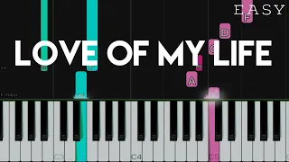 Love Of My Life - Queen | EASY Piano Tutorial