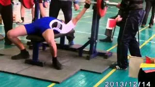 Кубок Днепропетровской области по безэкипировочному жиму лежа 2013 - IPF - video 4