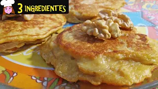 Healthy breakfast with 3 ingredients Hotcakes (OATS, EGGS, BANANA) No oven, No flour, Easy