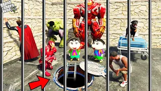 GTA 5 : Shinchan , Pinchan And Franklin Try To Escape Prison in GTA 5 ! (GTA 5 mods)