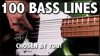 100 Bass Lines & Solos | Suggested by you! (PART FOUR)