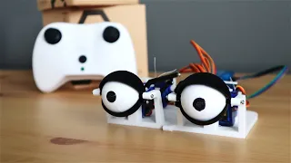 3D Printed Wireless Joystick Controlled Animatronic Eyes