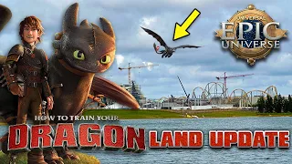 EPIC UNIVERSE How To Train Your Dragon Announcement + Construction Update!