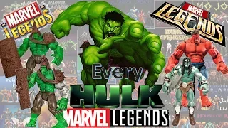 Every Marvel Legends Hulk Toybiz and Hasbro Comparison Red Hulk Skaar