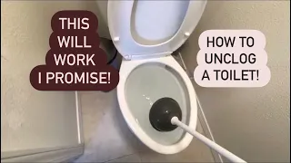How To Unclog A REALLY Stuck Toilet! GUARANTEED TO WORK!
