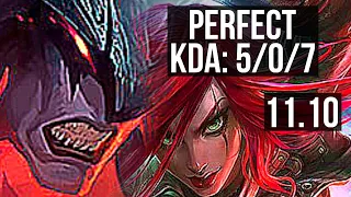 AATROX vs KATARINA (MID) | 5/0/7, 600+ games | BR Master | v11.10