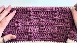 How to work the Wheat Fields crochet stitch pattern ￼