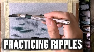 Practicing Painting Ripples in Watercolor