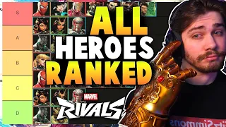 RANKING MARVEL RIVALS CHARACTERS BEFORE THE ALPHA TEST!