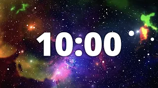 10 Minute Countdown Timer with Alarm and Deep Space Ambient Music | 🌠Deep Space Galaxy 🌠