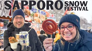 SAPPORO SNOW FESTIVAL 2024! Japanese Street Food Tour🇯🇵❄️