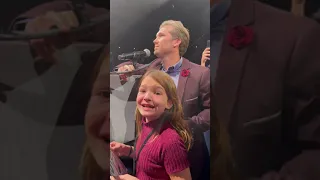 When Michael Bublé hands you the mic.. you sing to your Daughter!  "Daddy's Little Girl"