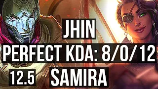 JHIN & Pyke vs SAMIRA & Leona (ADC) | 8/0/12, 69% winrate, Legendary | KR Challenger | 12.5