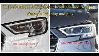 2017-19 Audi A3 car headlight modification from xenon to led how to modify your car headlights