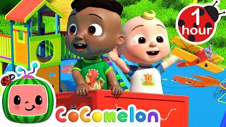 Wheels on the Wagon with JJ and Cody | Play Outside Song | CoComelon Nursery Rhymes & Kids Songs