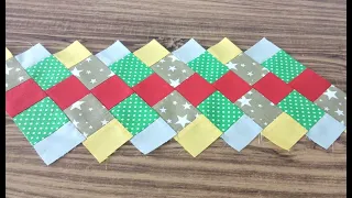 It's very simple! Patchwork braided from strips of fabric. Patchwork for beginners