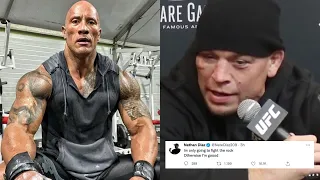 Nate Diaz calls out The Rock in possible WWE matchup