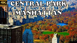 Central Park, Manhattan, New York: Scenic 4K Aerial View by Drone