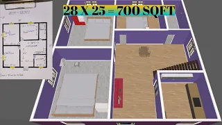 28x25 House Plans||700Sqft Home Design||Best Home Plans ideas
