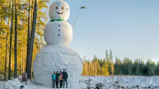 САМЫЙ БОЛЬШОЙ СНЕГОВИК. Победитель #100КЗАСНЕГОВИКА 2019.  THE BIGGEST SNOWMAN. #slivkishow