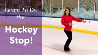Learn The Hockey Stop in Figure Skates! - Ice Skating Tutorial