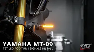 How to install TST LED Pod Turn Signals on a 2021+ Yamaha MT-09 by TST Industries