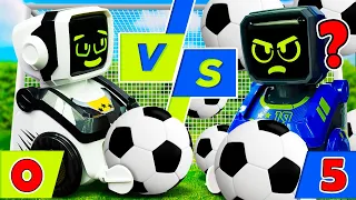 Видео про игры для детей: Супер Кот и Федя Капуки Кануки играют в футбол с роботами! Роботы игрушки