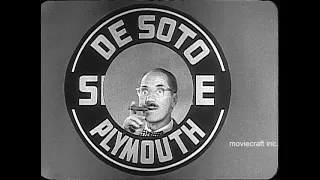You Bet Your Life 1953. Groucho Marx quiz show with original DeSoto commercials. NBC Network.