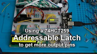 Using an Addressable Latch to get more output pins