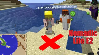 A Witch Almost Killed Us But We Found The Buried Treasure! Minecraft Nomadic Life E2