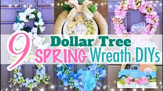 9 SPRING WREATH DIYS // DOLLAR TREE SPRING EASTER DIY DECOR