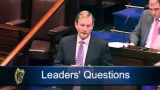 Gerry Adams confronts Enda over his cyncial use of recent conflict to avoid tough questions