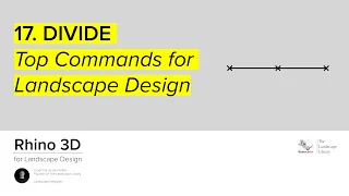 17. DIVIDE | Rhino Commands for Landscape Design