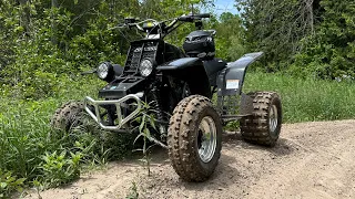 Trail riding my 1999 banshee in Bruce County