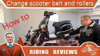 How to replace belt and rollers on a scooter 🏍