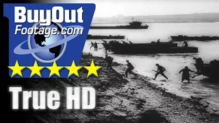 HD Historic Stock Footage WWII D-DAY ASSAULT NORMANDY INVASION