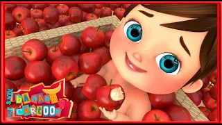 Пять красных яблок | русские детские песни | Banana Cartoon Preschool-банане Мультфильм