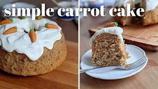 Simple Carrot Bundt Cake with Cream Cheese Frosting - Easter Cake