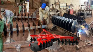 Amazing Manufacturing Process of Heavy Duty Hydraulic Harrow | How the Disc Harrow is Made |