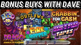 BONUS BUYS WITH DAVE - 18 BONUSES - SOME SUPER BUYS - CAN DAVE GET HER FIRST MAX WIN?  JEWEL RUSH