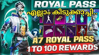 RP A7 RP 1 TO 100 FULL REWARDS-BGMI/PUBGM | LATEST NEWS MALAYALAM | CKD GAMER