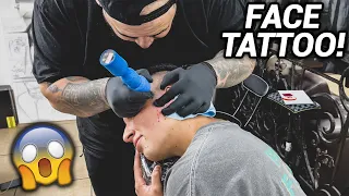 GETTING MY FIRST TATTOO... ON MY FACE!!! *MOMS REACTION*