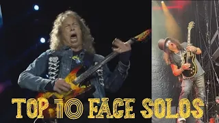 TOP 10 FACE SOLOS OF ALL TIME (Guitar Players)