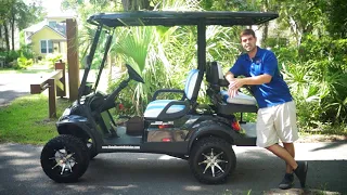 Lifted 4 Passenger Golf Cart- Street Legal From Moto Electric Vehicles
