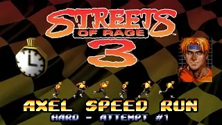 Streets of Rage 3 - Axel Speedrun on Hard: Attempt #1 (Best Ending)