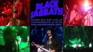 Black Sabbath - Live 1978 'Never Say Die' HD Fan Audio/Video Edit