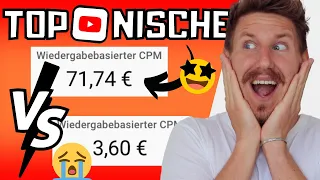 Der GROßE Youtube Nischen CPM Vergleich! | Profitable YouTube Nischen VS Verlierer... 🥲!