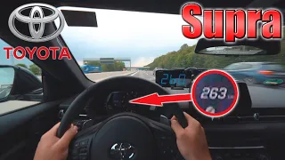 TOP SPEED |POV| in Toyota Supra on German Autobahn ✔